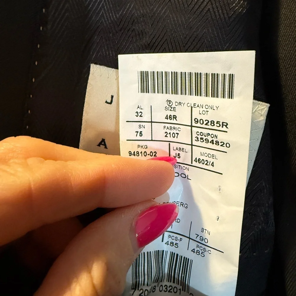 Joseph Abboud Black Sport Coat with Notched Lapels